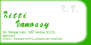 kitti vamossy business card